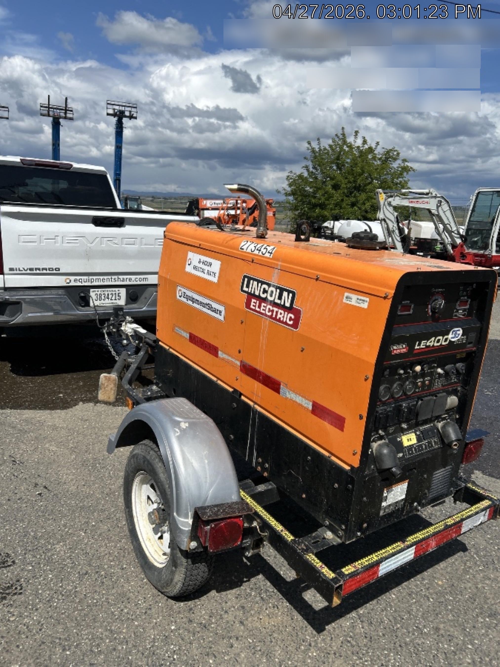 2022 Lincoln Electric LE400 Kubota V1505, Trlr, Cable Rack, Light Kit, ES Decals, T3