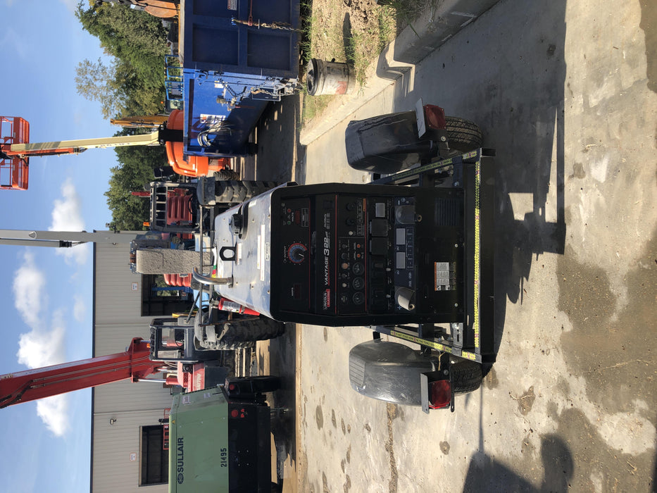 2019 Lincoln Electric Vantage 322 Welder Ready-Pak 3, Two wheel trailer, Fender and Light kit, Cable Rack