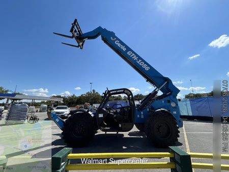 2018 Genie GTH-1056 Genie GTH-1056 w/Open ROPS, Solid Tires, Work Light/Beacon, 60" Carriage and Forks