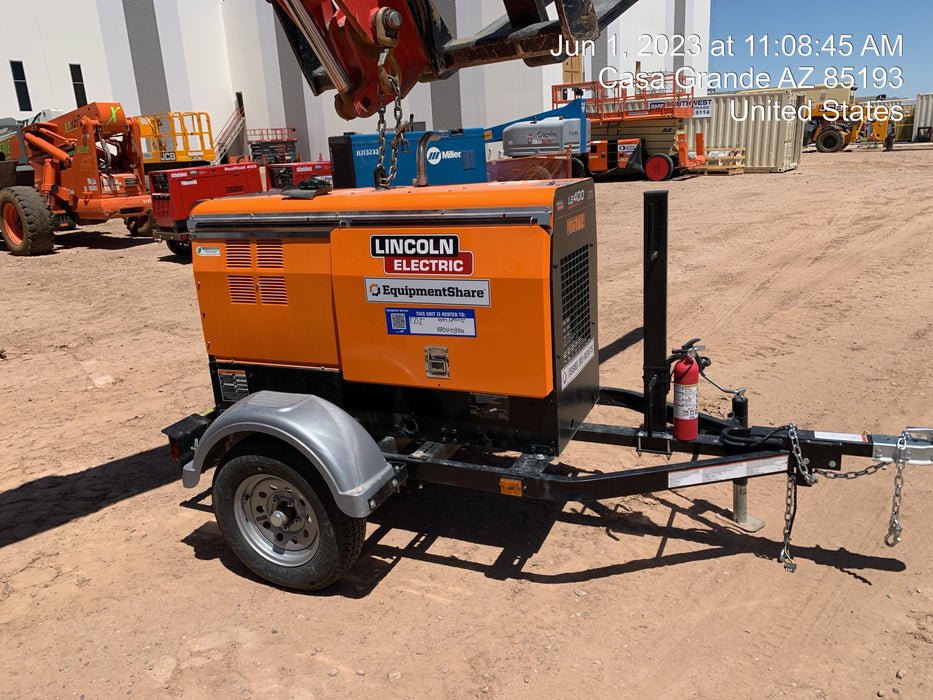 2022 Lincoln Electric LE400 Kubota V1505, Trlr, Cable Rack, Light Kit, ES Decals, T3