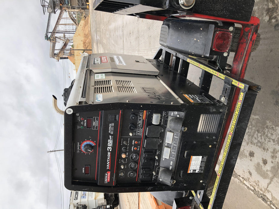 2019 Lincoln Electric Vantage 322 Ready-Pak 3, Two Wheel Trailer, Fender and Light Kit, Cable Rack