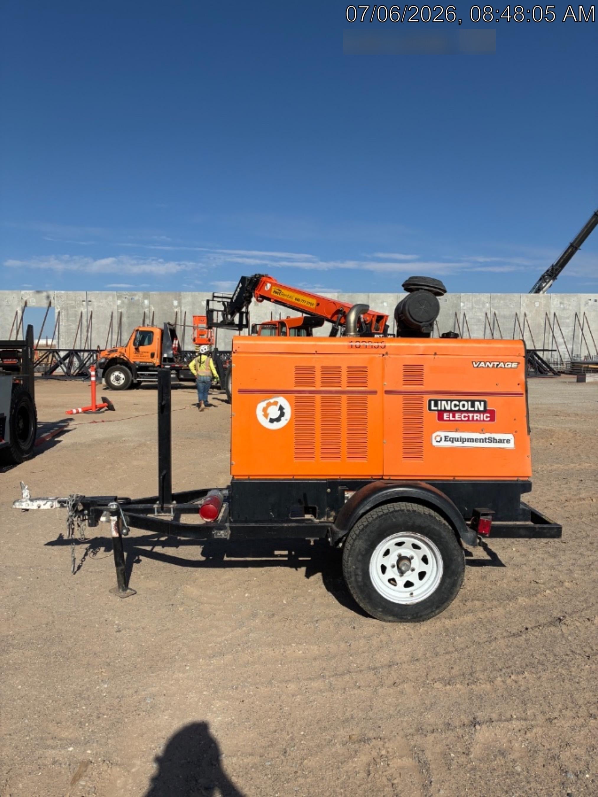 2021 Lincoln Electric Vantage 549X Ready Pak 3, ORANGE (includes trailer, cable rack, fender light kit)