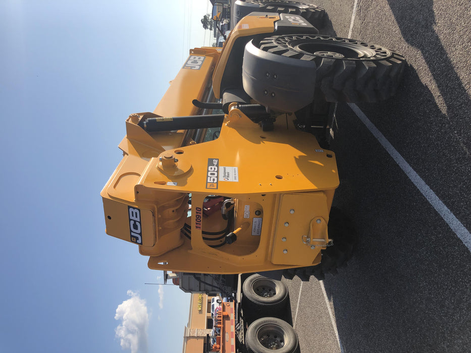 2020 JCB 509-42 Cab/Heat/Air, Solid Tires, Work Lights, Beacon, Aux Hydraulics, Back up Alarm, Lifting Eye, ES Decals
