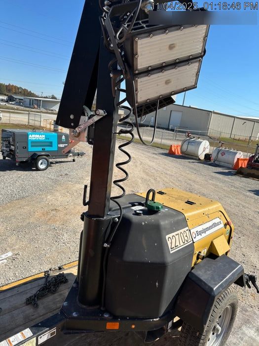 2022 Allmand NLV3GR (4) LED Light Fixture 350W, 23' Vertical Mast, 3kW Prime, Towable, Deep Sea L401, Leveling Jacks, Yanmar T4F 5.8hp