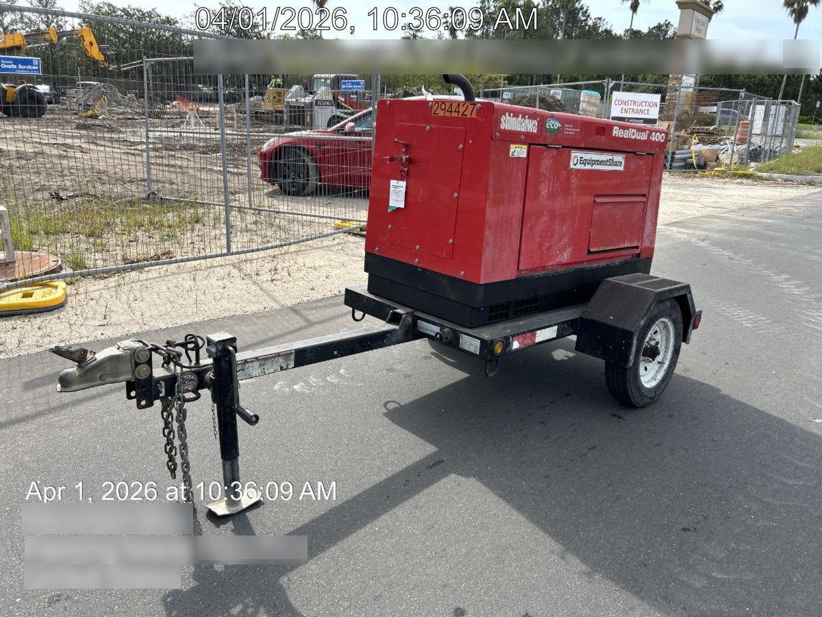 2023 Shindaiwa DGW400MDL Kubota D902 Engine, 23 HP, Dual Op Welder, Wire, Arc, Droop Stick, Tig, and CC Stick Functionality, Simulphase, 3 Phase and 1 Phase Gen Output, Single Axle NB Trlr, Slr Trckl Chrg 12V 12W, Fire Ext