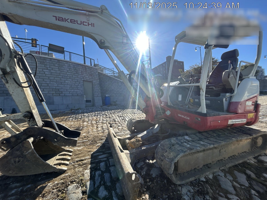2019 Takeuchi TB260 Takeuchi TB260 Canopy w/Rubber Tracks, Auxiliary Hydraulics, Standard Blade, Manual QC