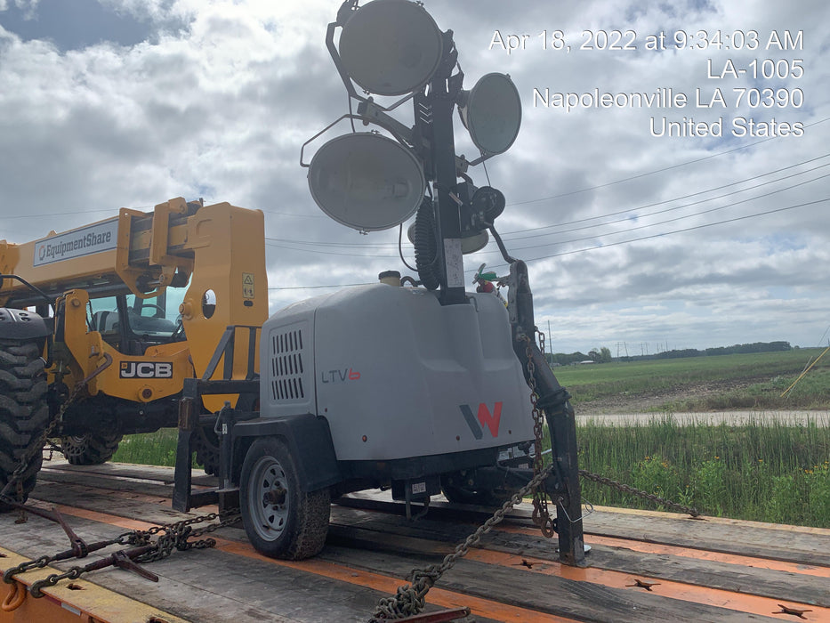 2019 Wacker Neuson LTV6L-MH Wacker Neuson LTV6L Mobile Light Tower w/Fuel Level Sensor Installed