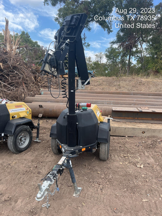 2022 Allmand NLV3GR (4) LED Light Fixture 350W, 23' Vertical Mast, 3kW Prime, Towable, Deep Sea L401, Leveling Jacks, Yanmar T4F 5.8hp