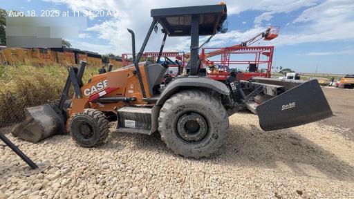 2019 Case 570N EP Canopy, 4WD, GP Front Bucket, Dual Tilt Cylinder, 84" Box Blade w/ Scarifier, Wheel Weights, Beacon