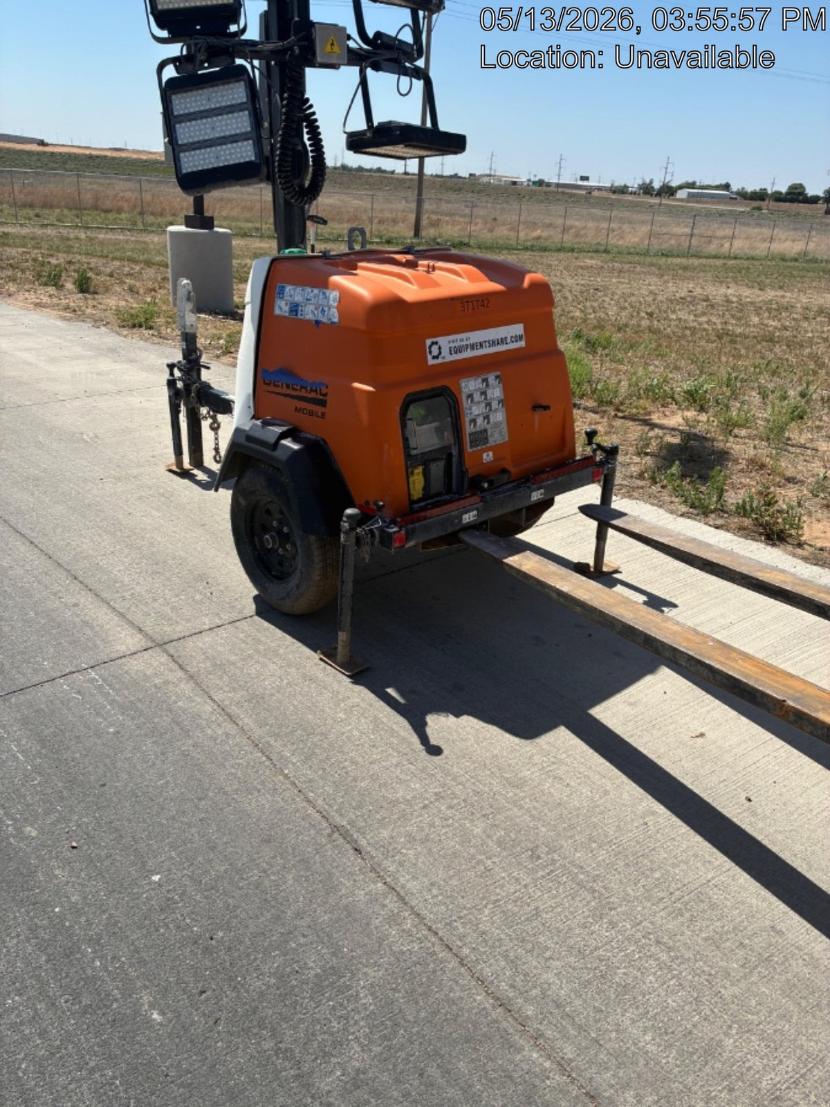 2023 Generac MLT2 Diesel, Flex Switch 120V Input, Powerzone Controller, 
(4) 320W LED Lights, 4kW Generator, 39.9 Gal Fuel Tank, 2" Ball, T3