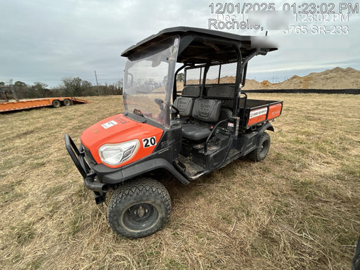 2022 Kubota RTV-X1140W-H Plastic Canopy, Windshield Acrylic Clear, LED Strobe Light, Wire Harness Kit, Back up Alarm