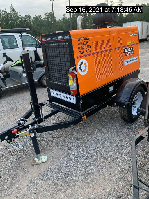 2021 Lincoln Electric Vantage 549X Ready Pak 3, ORANGE (includes trailer, cable rack, fender light kit)