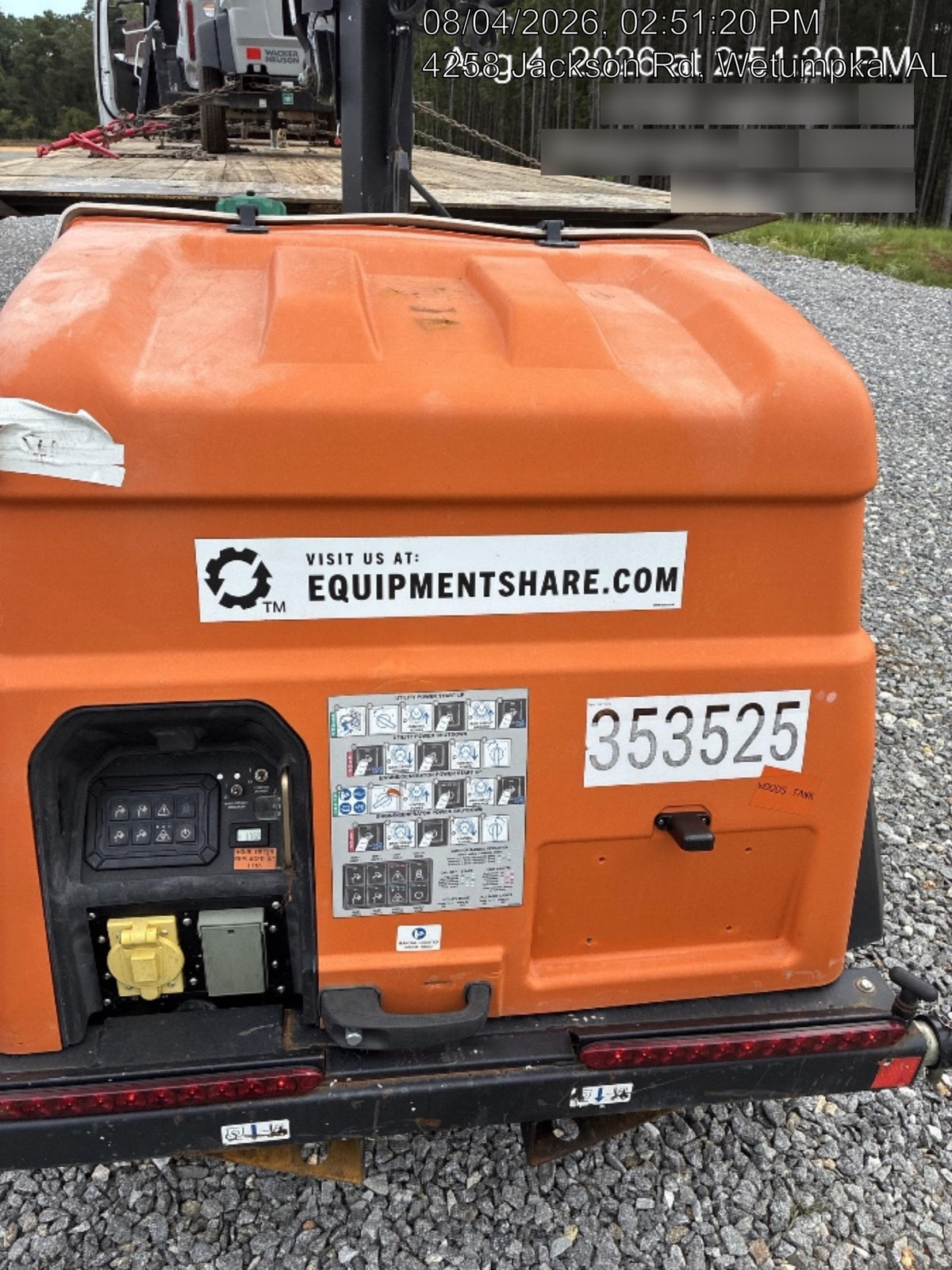 2023 Generac MLT2 Diesel, Flex Switch 120V Input, Powerzone Controller, (4) 320W LED Lights, 4kW Generator, 39.9 Gal Fuel Tank, 2" Ball, T3
