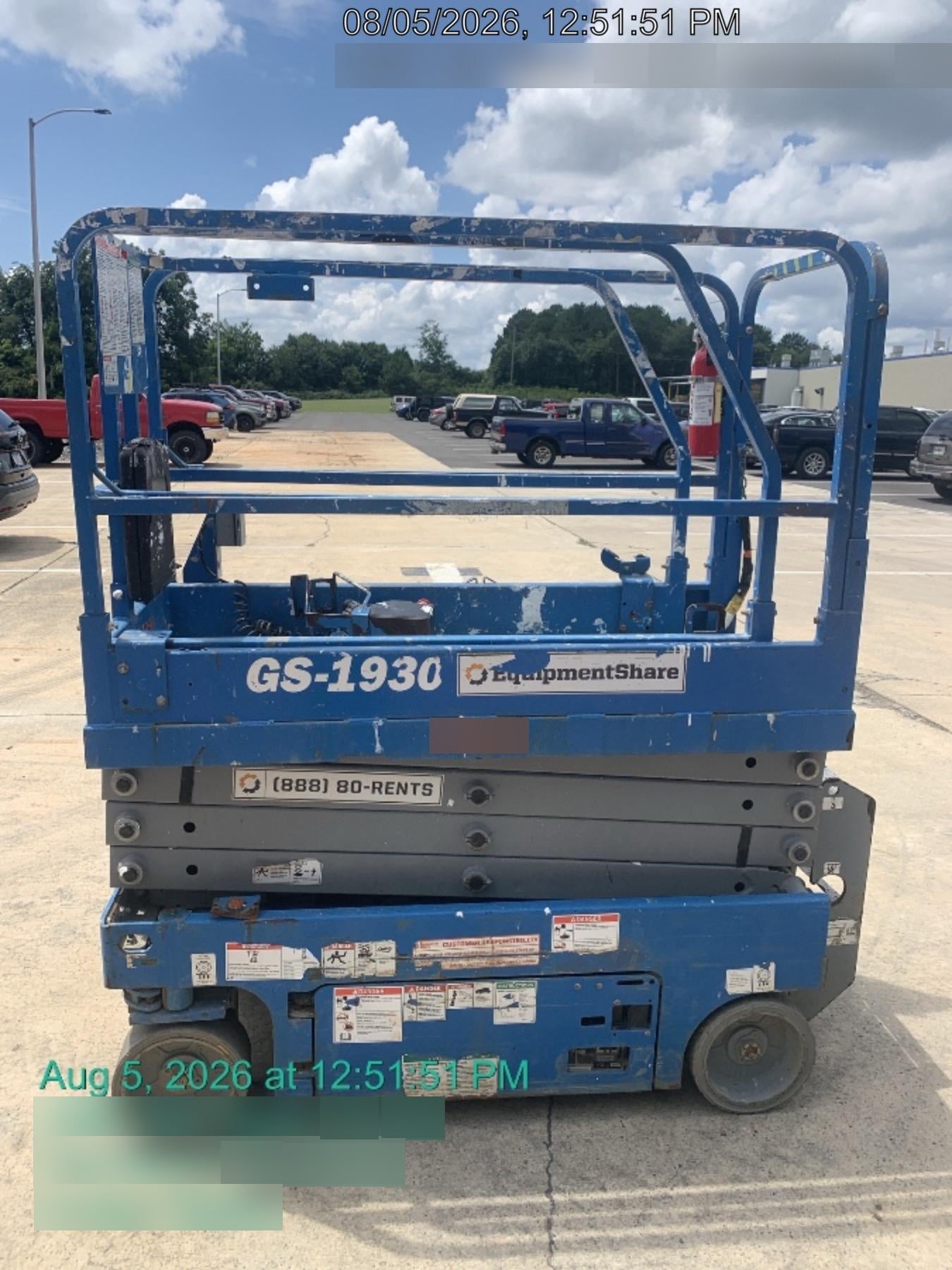 2019 Genie GS-1930 Fixed Rails with Chain Entry