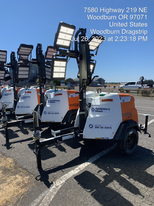 2023 Generac MLT2 Diesel, Flex Switch 120V Input, Powerzone Controller, (4) 320W LED Lights, 4kW Generator, 39.9 Gal Fuel Tank, 2" Ball, T3