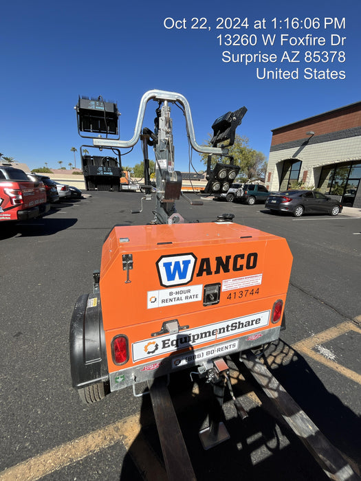 2024 Wanco WLTT-4MM4K Diesel, Deep Sea Controller, Shore Power Plug, Auto Start, (4) 350W LED Floodlights, 4kW Generator, 60 Gal Fuel Tank, 2" Ball, T3
