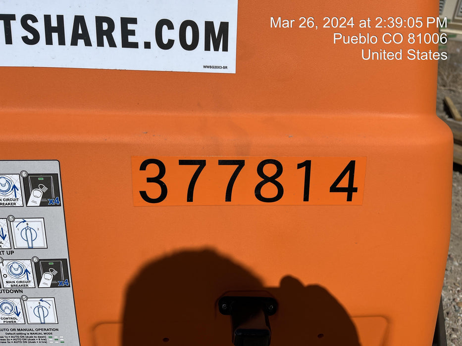 2023 Generac MLT2 Diesel, Flex Switch 120V Input, Powerzone Controller, 
(4) 320W LED Lights, 4kW Generator, 39.9 Gal Fuel Tank, 2" Ball, T3