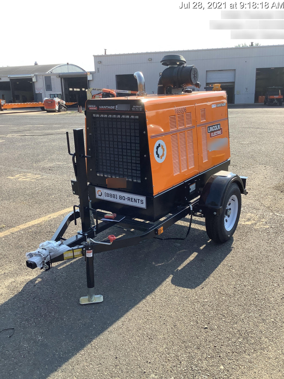 2021 Lincoln Electric Vantage 549X Ready Pak 3, ORANGE (includes trailer, cable rack, fender light kit)