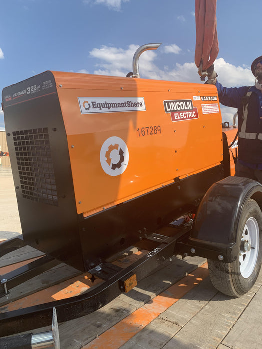 2021 Lincoln Electric Vantage 322 Vantage 322 Ready Pak 3 w/ Decals, ORANGE (includes trailer, cable rack, fender light kit) NO Telematics