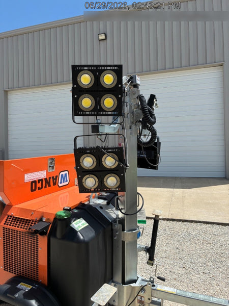 2024 Wanco WLTT-4MM4K Diesel, Deep Sea Controller, Shore Power Plug, Auto Start, (4) 350W LED Floodlights, 4kW Generator, 60 Gal Fuel Tank, 2" Ball, T3