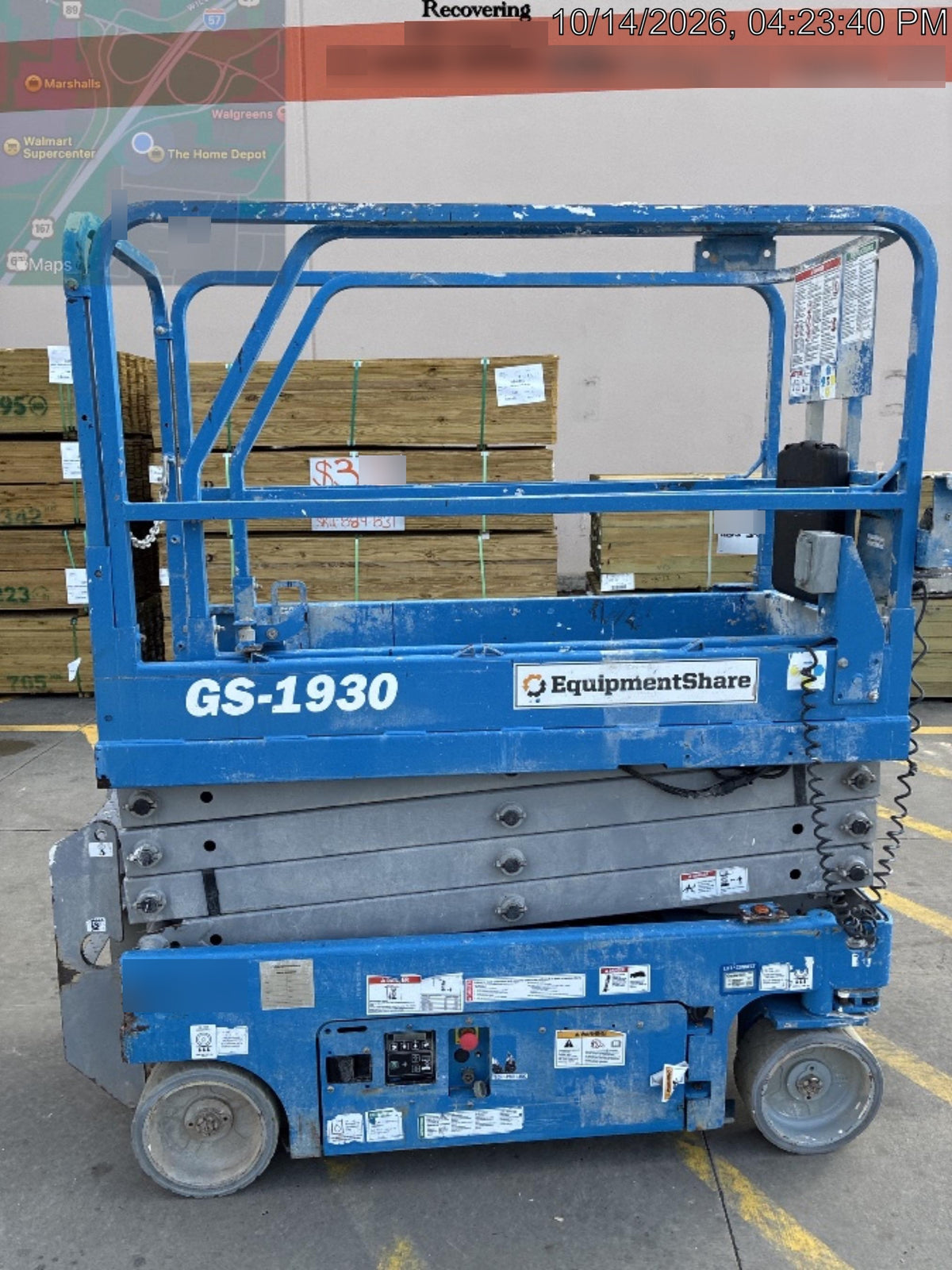 2019 Genie GS-1930 Fixed Rails with Chain Entry