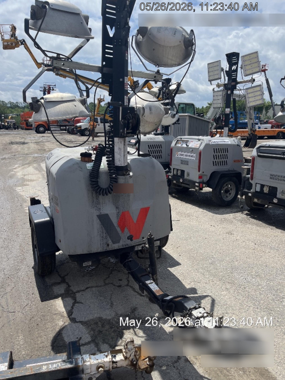 2018 Wacker Neuson LTV6L-MH Wacker Neuson LTV6L Mobile Light Tower w/Fuel Level Sensor Installed