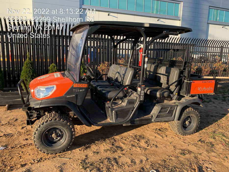 2021 Kubota RTV-X1140W-H Plastic Canopy, Windshield Acrylic Clear, LED Strobe Light, Wire Harness Kit, Back up Alarm