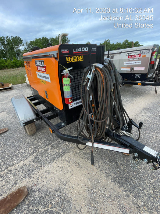 2022 Lincoln Electric LE400 Kubota V1505, Trlr, Cable Rack, Light Kit, ES Decals, T3