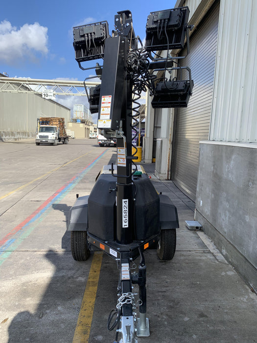 2021 Allmand NLV3GR (4) LED Light Fixture 350W, 23' Vertical Mast, 3kW Prime, Towable, Deep Sea L401, Leveling Jacks, Yanmar T4F 5.8hp