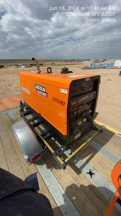 2022 Lincoln Electric LE400 Kubota V1505, Trlr, Cable Rack, Light Kit, ES Decals, T3