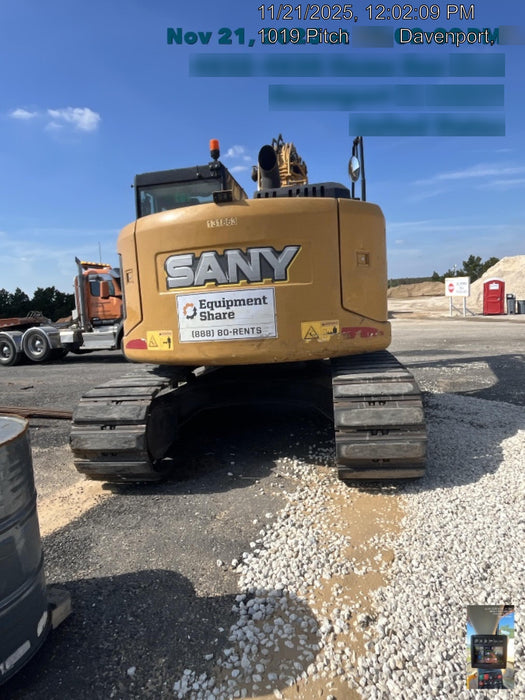 2020 Sany SY155U Rubber Tracks, Front Blade