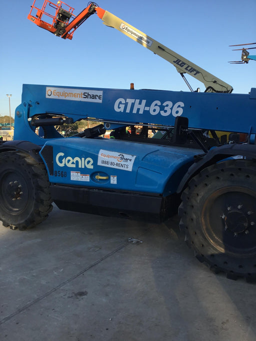 2018 Genie GTH-636 Genie GTH-636 w/Open ROPS, Solid Tires, Work Light/Beacon, 48" Carriage and Forks