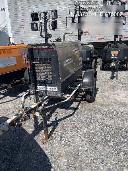 2019 Lincoln Electric Vantage 322 Welder Ready-Pak 3, Two wheel trailer, Fender and Light kit, Cable Rack