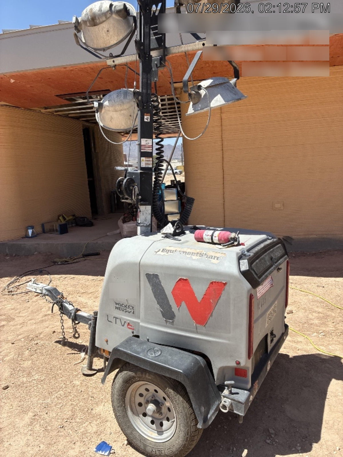 2018 Wacker Neuson LTV6L-MH Wacker Neuson LTV6L Mobile Light Tower w/Fuel Level Sensor Installed