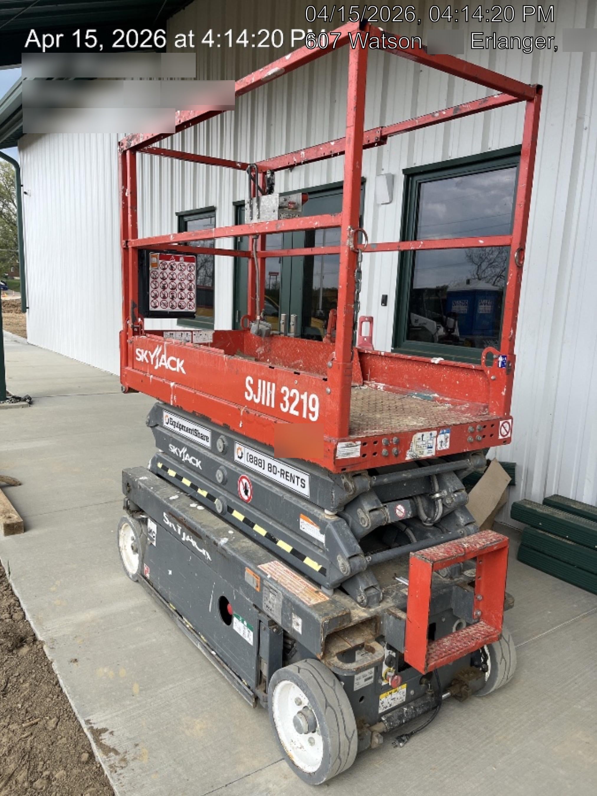 2017 Skyjack SJIII-3219 Standard Rental Specs