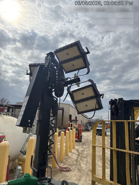2022 Allmand NLV3GR (4) LED Light Fixture 350W, 23' Vertical Mast, 3kW Prime, Towable, ES Decals, T3
