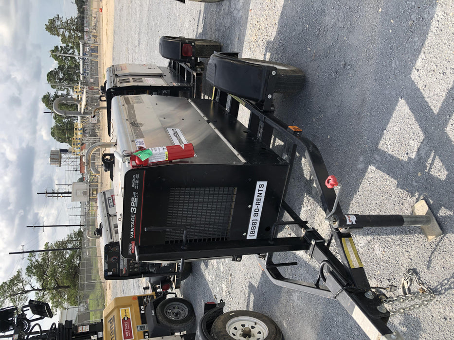 2019 Lincoln Electric Vantage 322 Ready-Pak 3, Two Wheel Trailer, Fender and Light Kit, Cable Rack