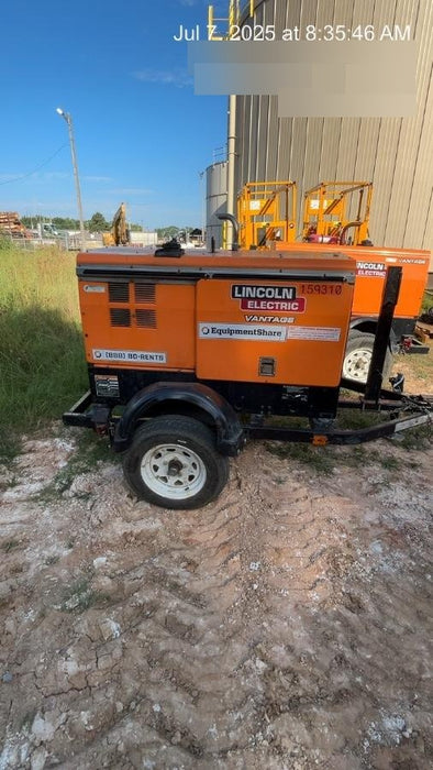 2021 Lincoln Electric Vantage 322 Vantage 322 Ready Pak 3 w/ Decals, ORANGE (includes trailer, cable rack, fender light kit) NO Telematics