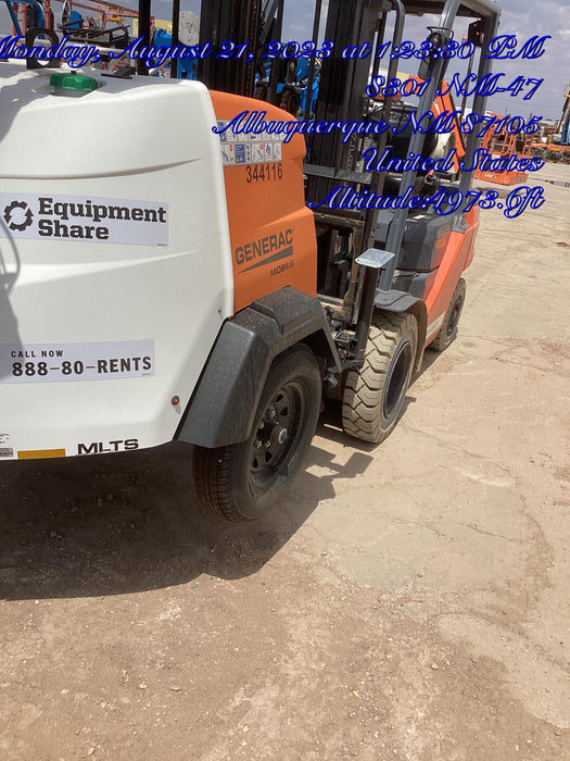 2023 Generac MLT2 Diesel, Flex Switch 120V Input, Powerzone Controller, (4) 320W LED Lights, 4kW Generator, 39.9 Gal Fuel Tank, 2" Ball, T3