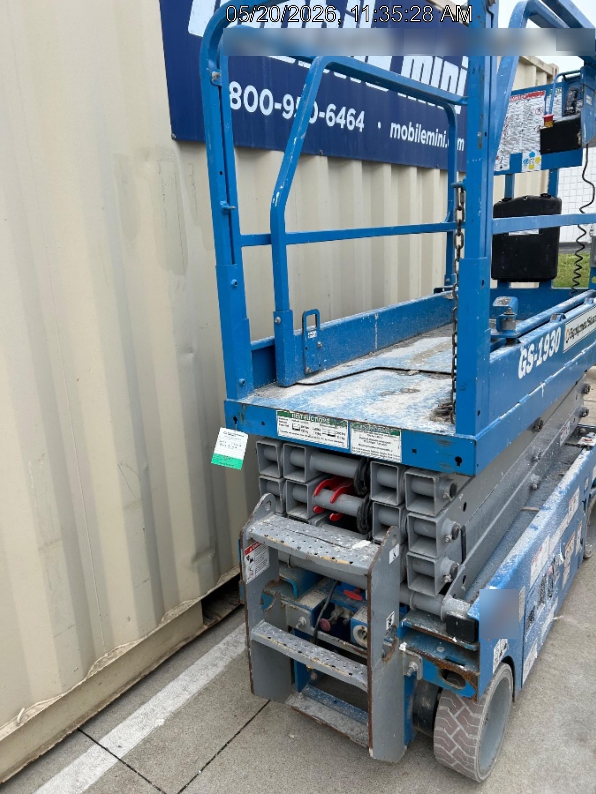 2019 Genie GS-1930 Fixed Rails with Chain Entry