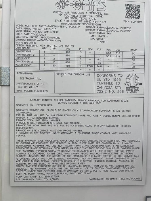 2024 CAPS PCHH-150TC-0NN0NN-5E5-0-PG2CEUP