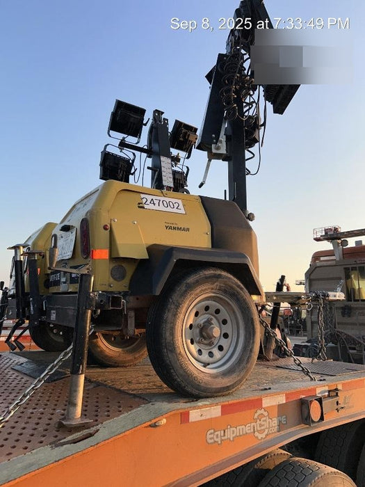 2022 Allmand NLV3GR (4) LED Light Fixture 350W, 23' Vertical Mast, 3kW Prime, Towable, ES Decals, T3