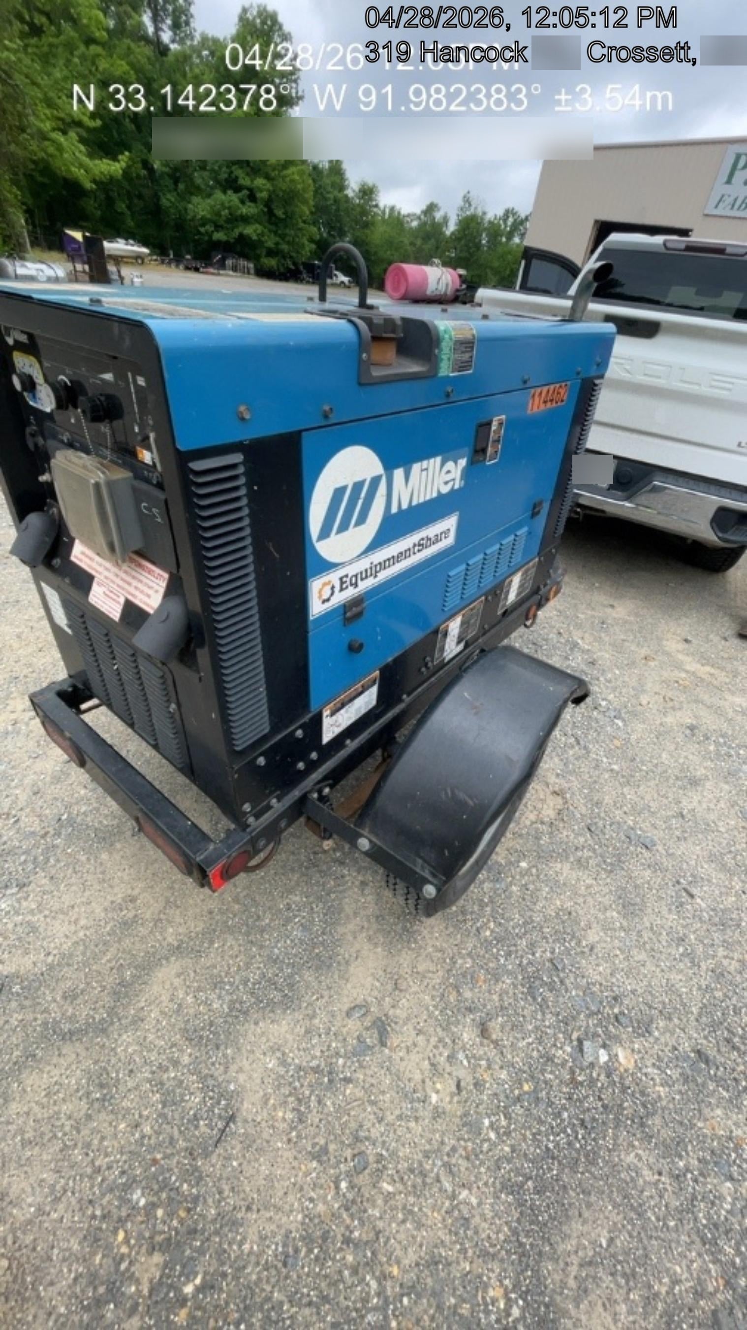 2020 Miller Electric BIG BLUE 400 Trailer Mounted Welder