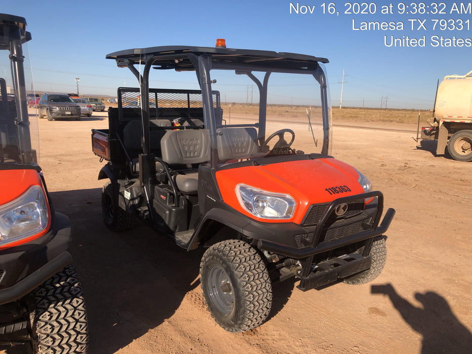 Kubota RTV-X1140W-H Canopy, 4-Seater, Diesel, Windshield Acrylic Clear, LED Strobe, Backup Alarm