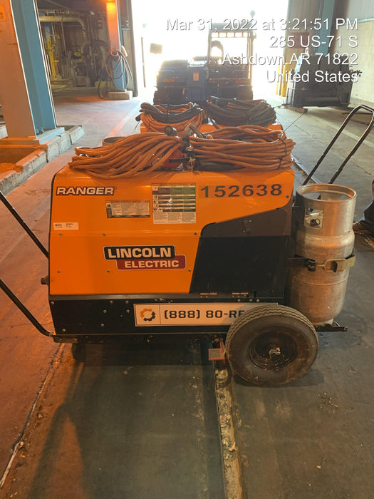 2021 Lincoln Electric Ranger 305 LPG LPG One-Pak (includes undercarriage, tank holder & tank strap) ORANGE