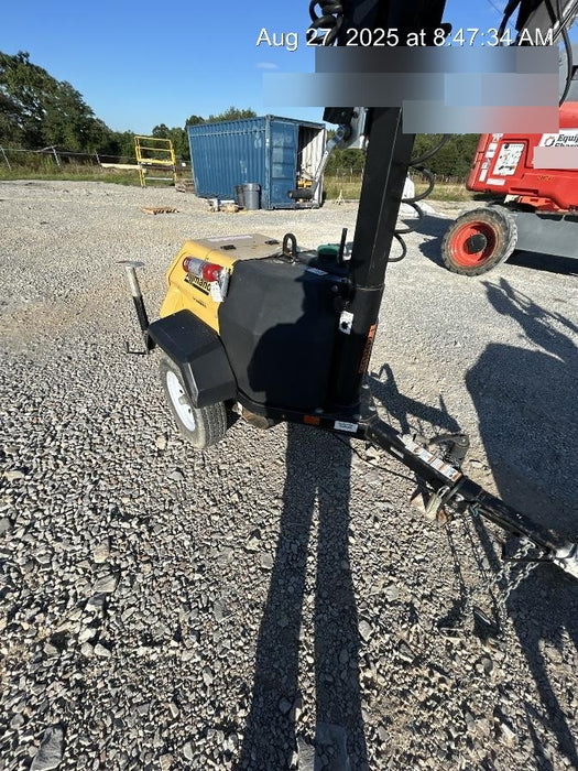 Allmand NLV3GR (4) LED Light Fixture 350W, 23' Vertical Mast, 3kW Prime, Towable, Deep Sea L401, Leveling Jacks, Yanmar T4F 5.8hp