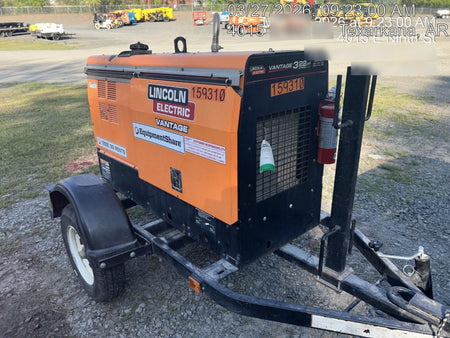 2021 Lincoln Electric Vantage 322 Vantage 322 Ready Pak 3 w/ Decals, ORANGE (includes trailer, cable rack, fender light kit) NO Telematics