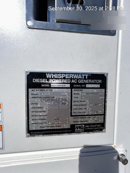 2023 MULTIQUIP DCA70