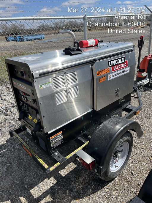 2024 Lincoln Electric LE400 Kubota V1505, Trlr, Cable Rack, Light Kit, ES Decals, T3