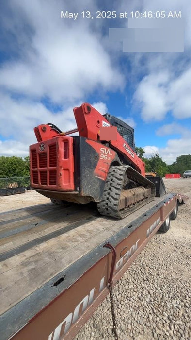 2019 Kubota SVL95-2S Cab/Heat/Air, Standard Tracks, Standard Flow, Hydraulic QC 80" HD Tooth Bucket